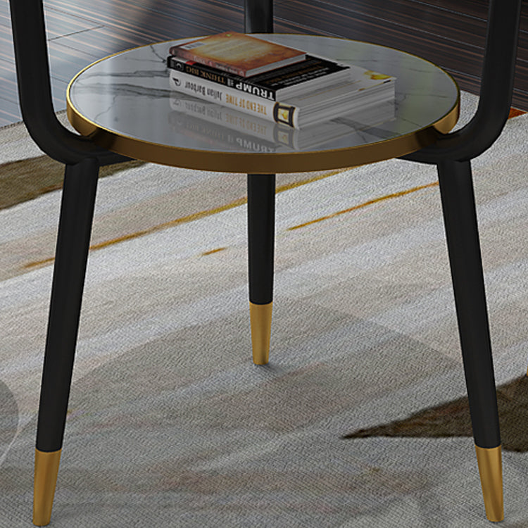 Contemporary MDF Standard Dining Table Round Shape Kitchen Dining Table with 3 Legs Base