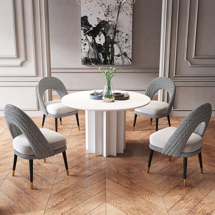 Moderner Standard-Küchen-Esstisch, runder Holz-Esstisch mit Sockel