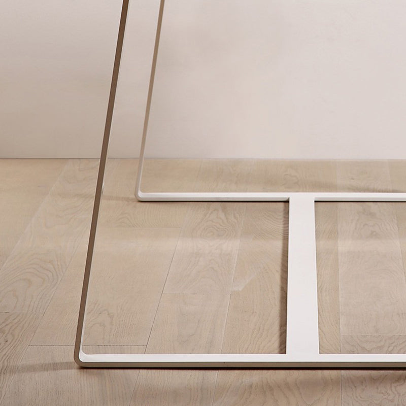 Rectangle Shape Luxury Dining Table Wood Color Fixed Table with Solid Wood