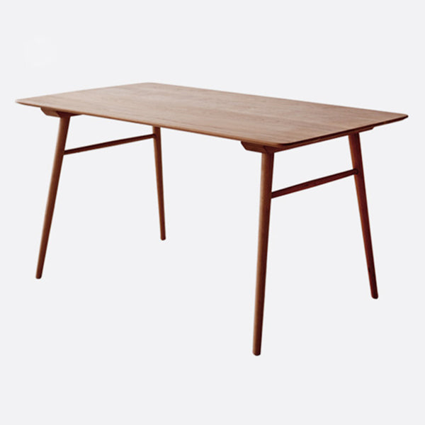 Mesa de comedor rectangular colección de comedor de madera sólida estilo sencillo con 4 pies