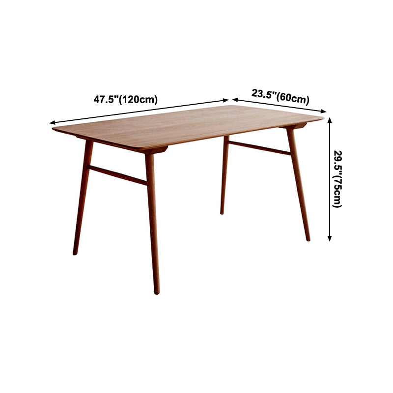 Mesa de comedor rectangular colección de comedor de madera sólida estilo sencillo con 4 pies