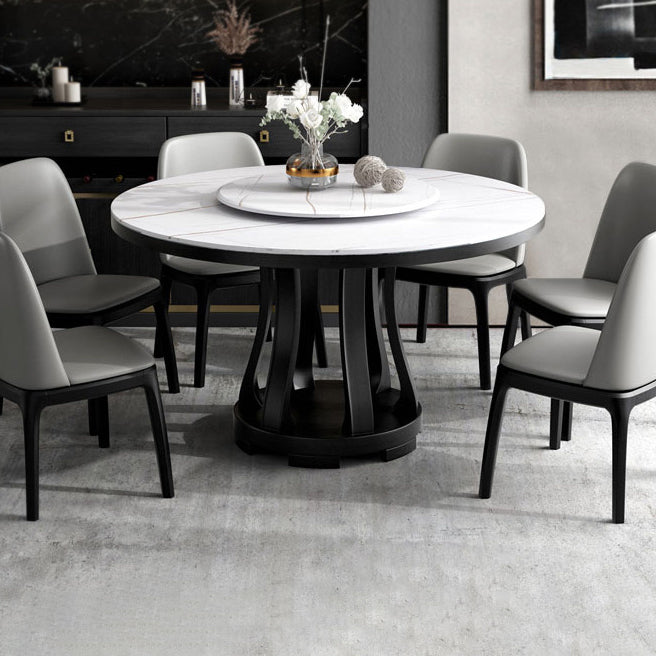 Eigentijdse ronde vorm tafel gesinterde steen witte standaard eettafel voor keuken