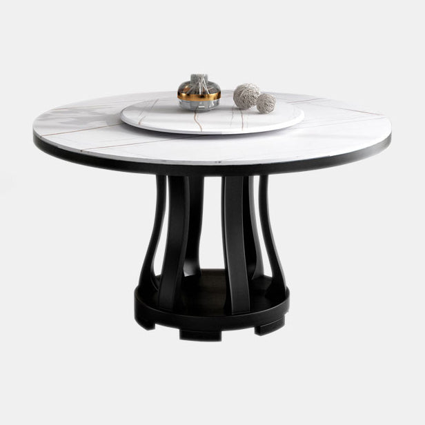 Eigentijdse ronde vorm tafel gesinterde steen witte standaard eettafel voor keuken