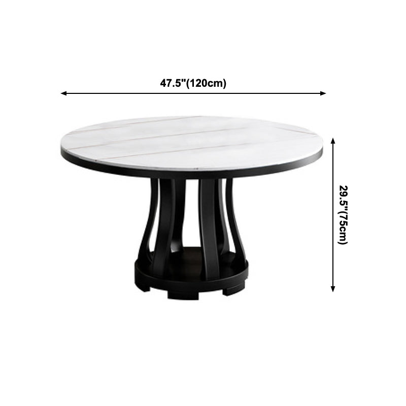 Eigentijdse ronde vorm tafel gesinterde steen witte standaard eettafel voor keuken