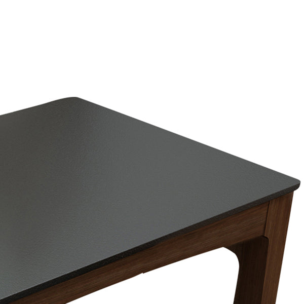 Mid-Century Sintered Stone Table Ash Wood 4 Legs Base Rectangle Table for Home