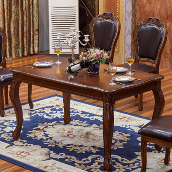 Mesa de comedor de mediados de siglo rectángulo Mesa fija con madera sólida de roble de roble