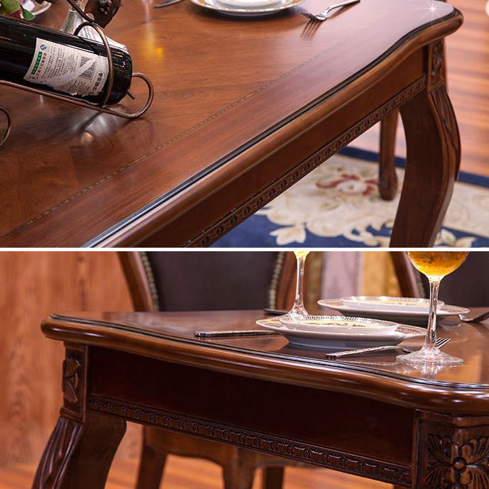 Mesa de comedor de mediados de siglo rectángulo Mesa fija con madera sólida de roble de roble