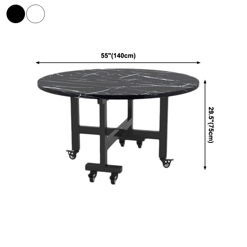 Mitte des Jahrhunderts rund Form Table MDF Klappstandentisch für Küche