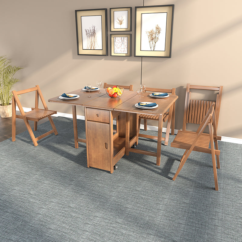 Rubberwood Solid Wood Dining Table Mid-Century Dining Site Table,51"L x 35"W x 29.5"H