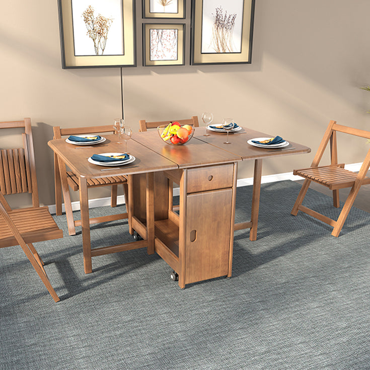 Rubberwood Solid Wood Dining Table Mid-Century Dining Site Table,51"L x 35"W x 29.5"H