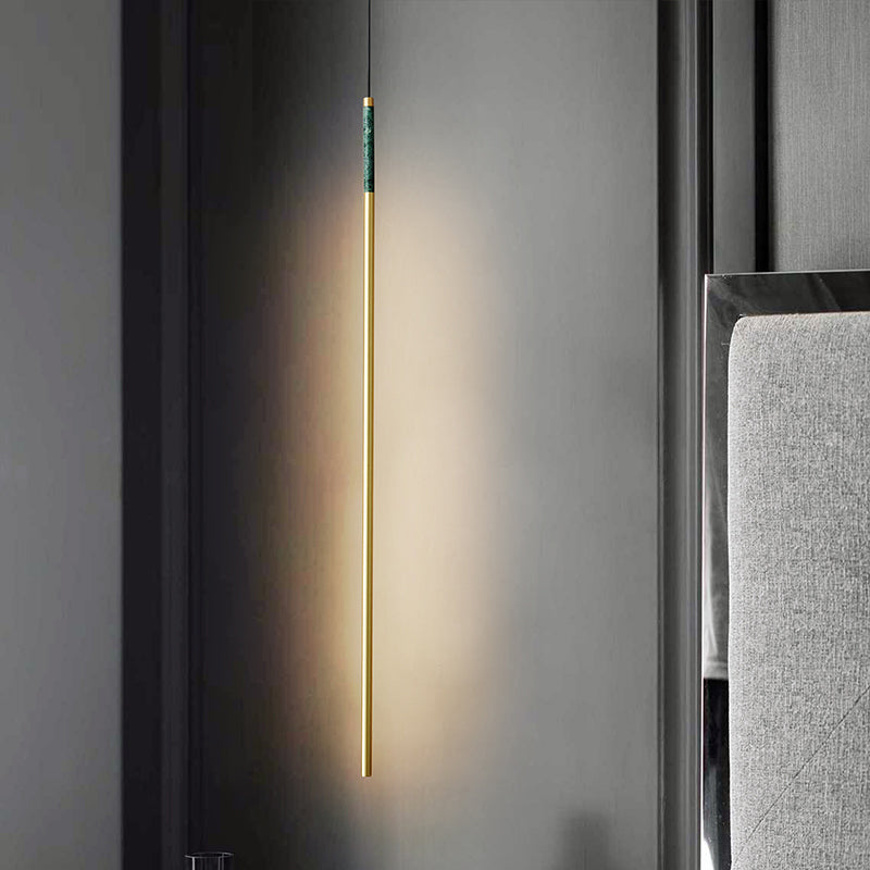 Eigentijdse hangende hanglamp lineaire vorm marmeren hanger voor woonkamer slaapkamer