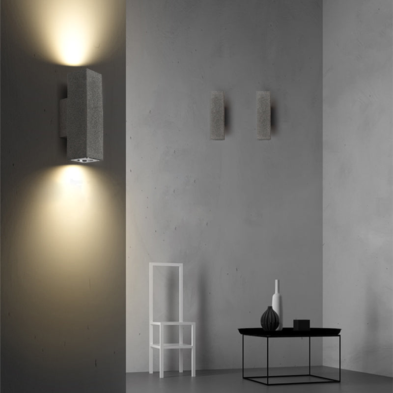 Contemporary Cement Wall Sconces Lighting Minimalist Wall Washer for Outdoor