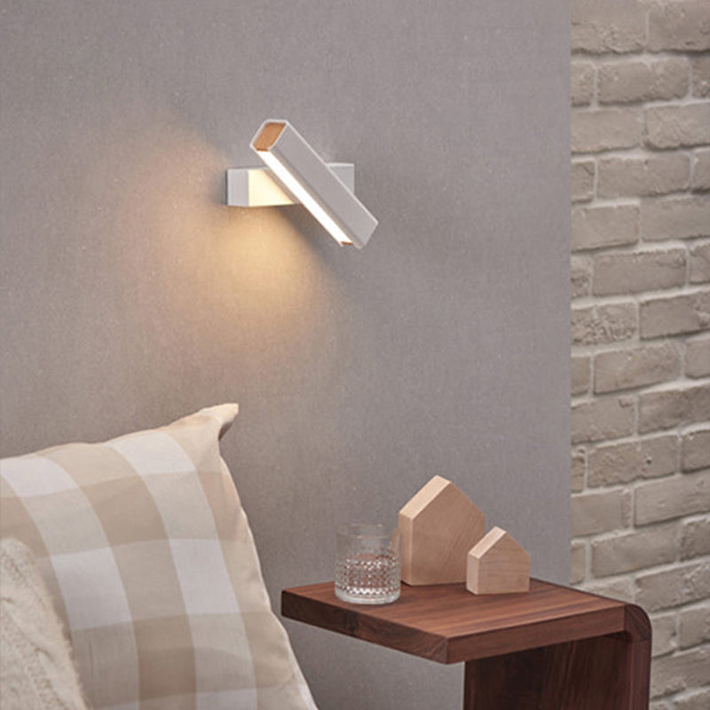 Contemporáneo Simple Metal Wall Donce 1 luz rectangular de luz para sala de estar