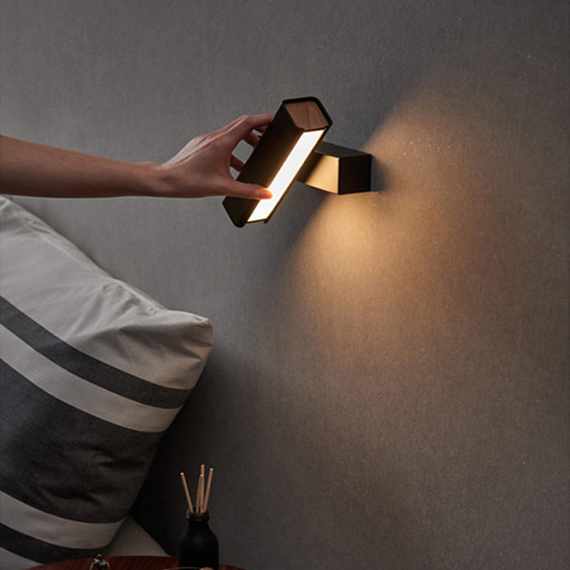 Contemporary Simple Metal Wall Sconce 1 Light Rectangular Wall Light for Living Room