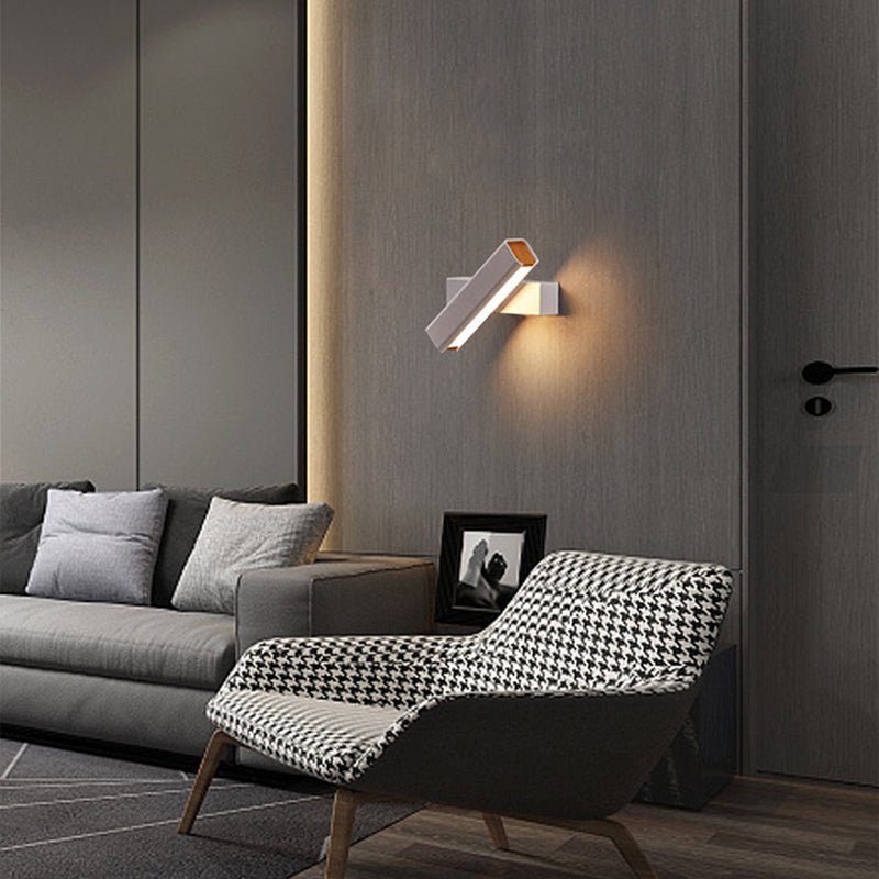 Contemporary Simple Metal Wall Sconce 1 Light Rectangular Wall Light for Living Room
