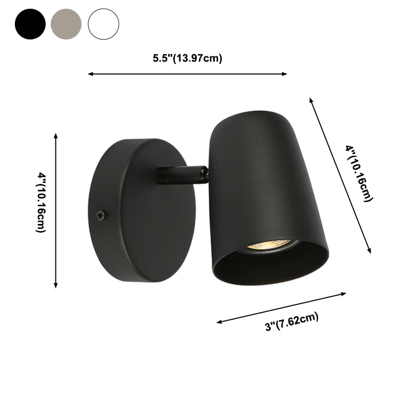 Dormitorio luminosos simples luminosos 1 iluminación de pared giratoria de metal ligero