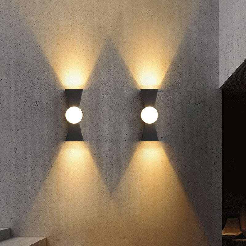 Contemporary Metal Wall Sconce Led 3 Light Wall-washer Light for Outdoor