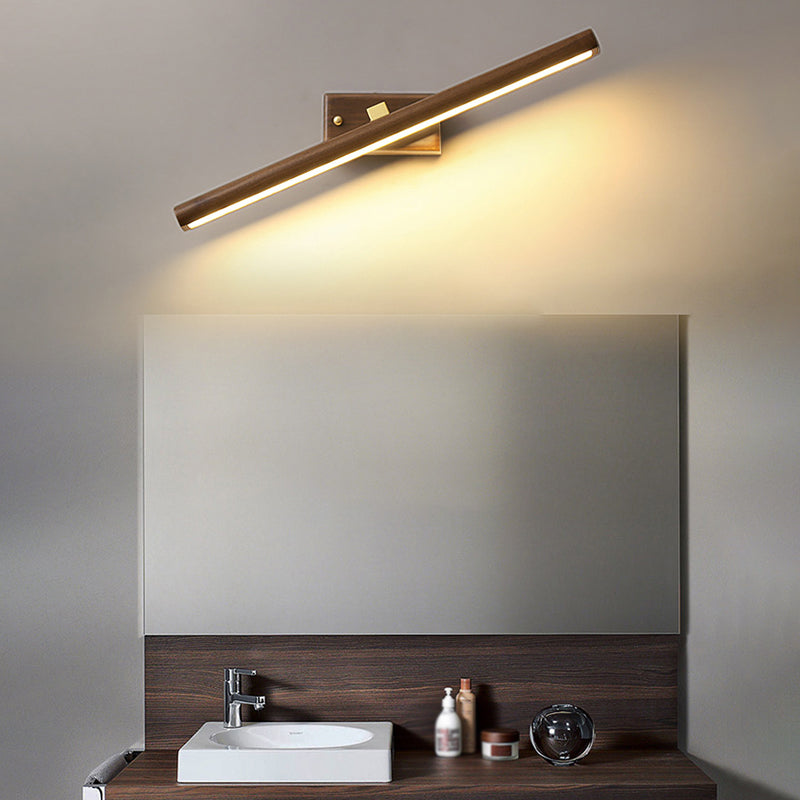 Modern Wooden Makeup Mirror Light Rotatable LED Mirror Lamp Fixture for Bathroom