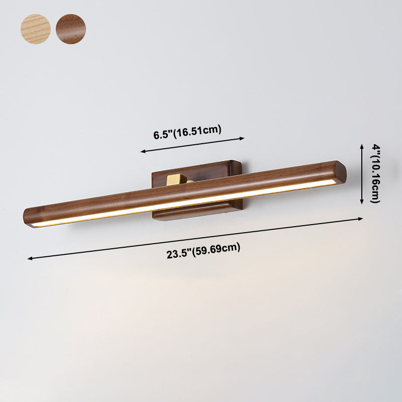 Modern Wooden Makeup Mirror Light Rotatable LED Mirror Lamp Fixture for Bathroom