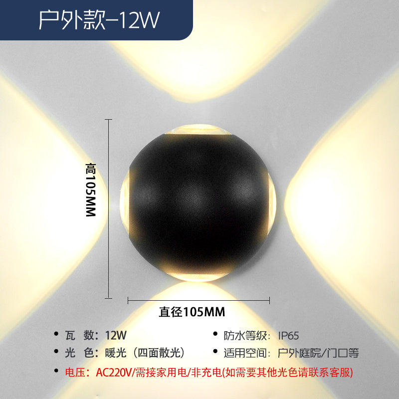 Lámpara de pared contemporánea apliques de pared de aluminio para pasillo de corredor