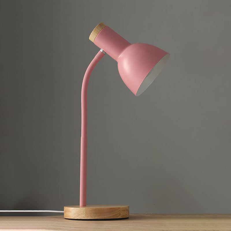 Lampada da tavolo a forma di campana in stile moderno metallico a 1 luci