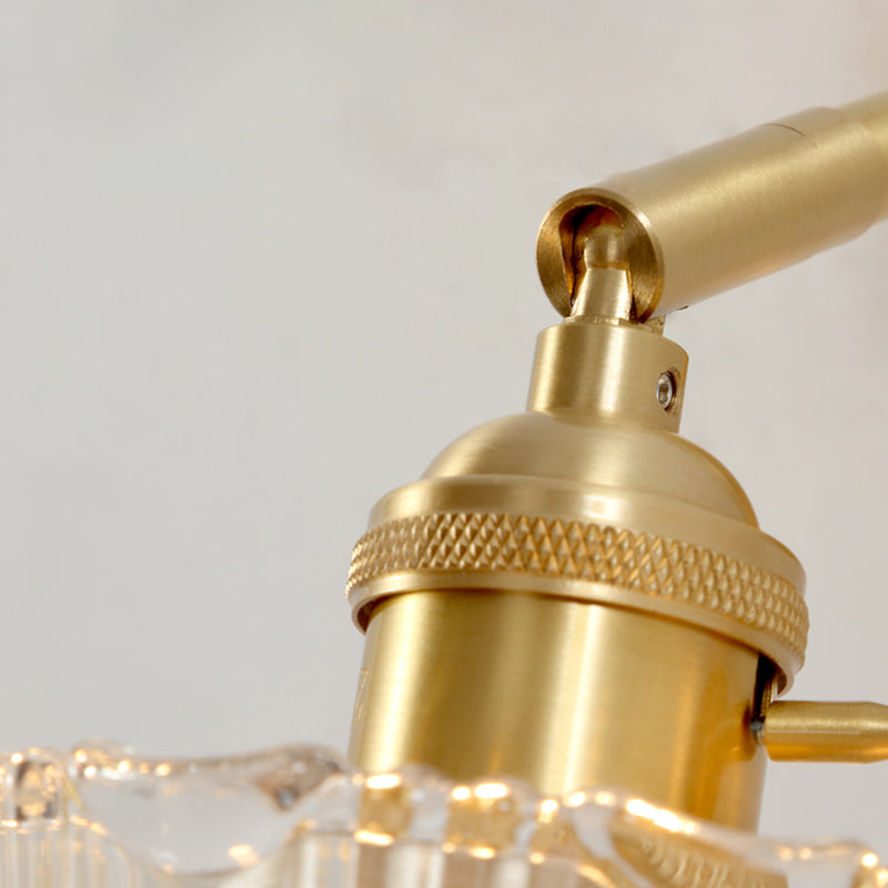 Modern Style Geometric Wall Sconce Lights Glass 1 Light Wall Mount Lighting in Gold