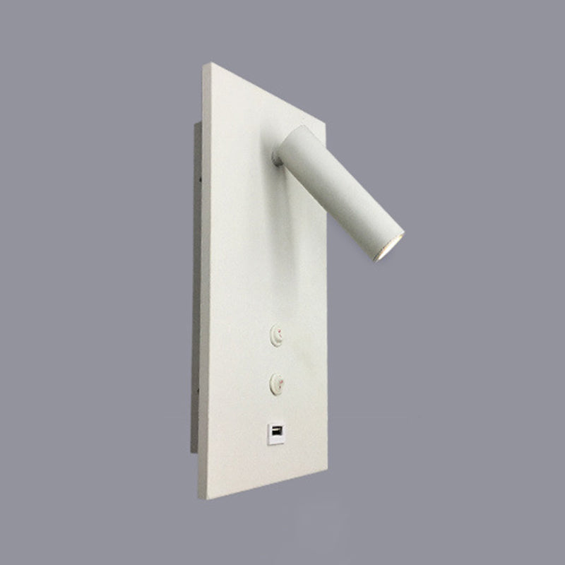 Style contemporain Rectangulaire mural métal métal 2 lumières de lecture de la lumière murale