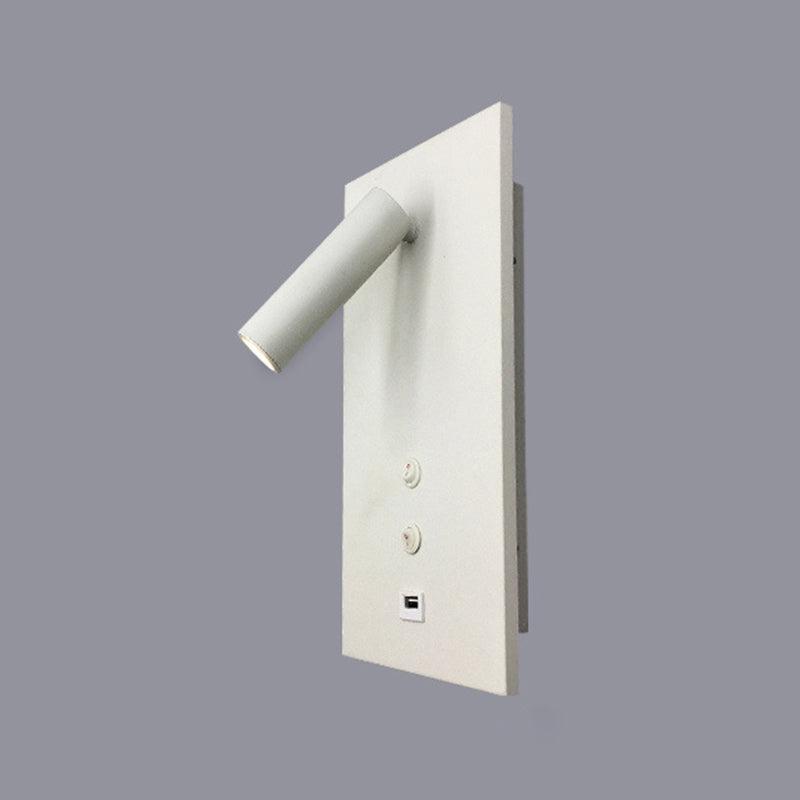 Style contemporain Rectangulaire mural métal métal 2 lumières de lecture de la lumière murale