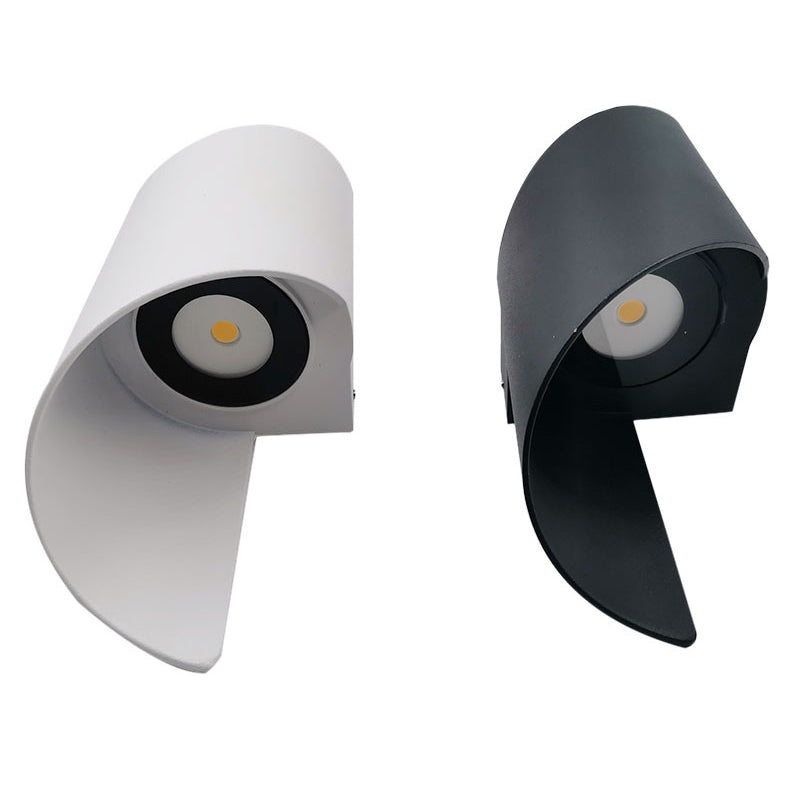 Contemporary Style Wrapped Wall Mounted Light Metal 2 Lights Wall Washer Sconce