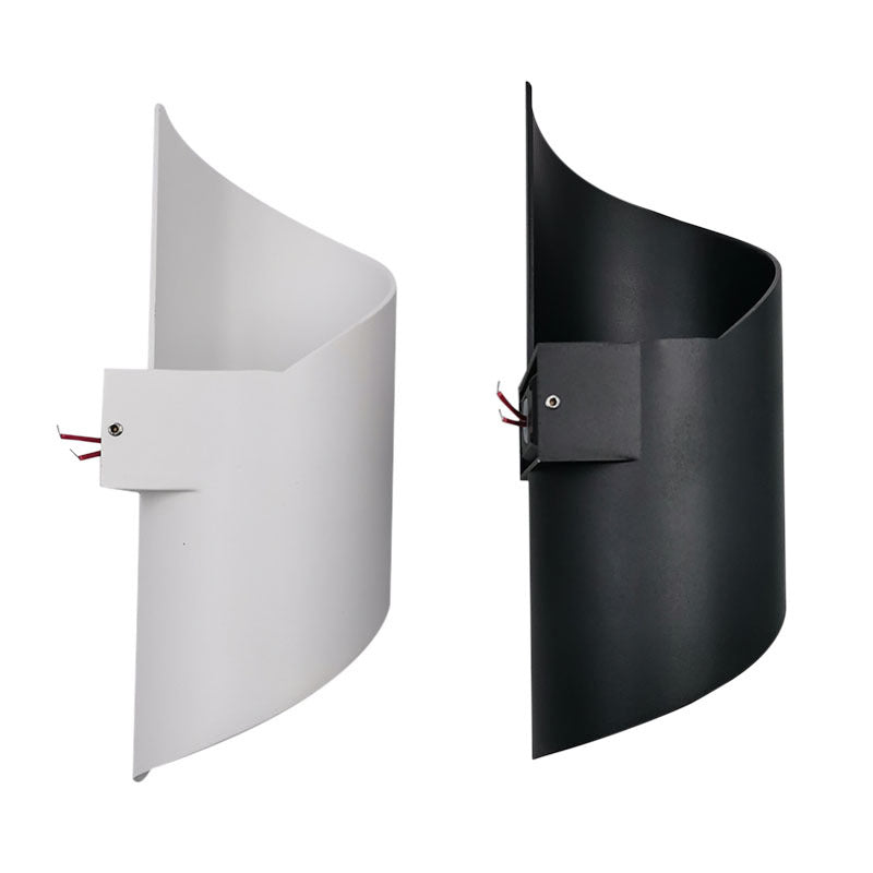 Contemporary Style Wrapped Wall Mounted Light Metal 2 Lights Wall Washer Sconce