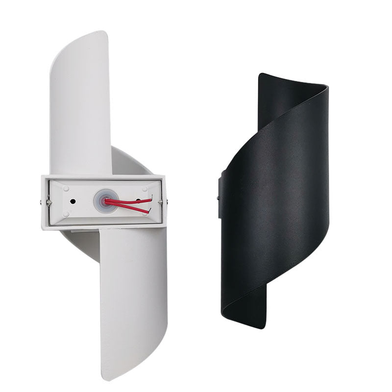 Contemporary Style Wrapped Wall Mounted Light Metal 2 Lights Wall Washer Sconce