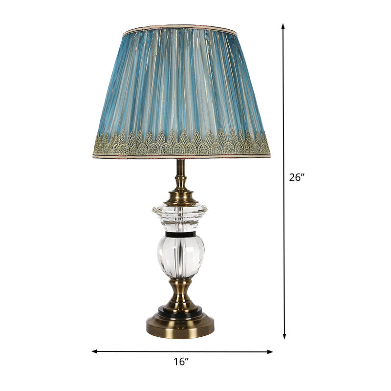 1 table de salle à manger de tête éclairage en bleu moderne Éclairage avec un tissu de baril