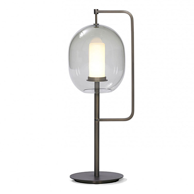Lampada da tavolo a cupola in stile contemporaneo 1 luce da tavolo leggera