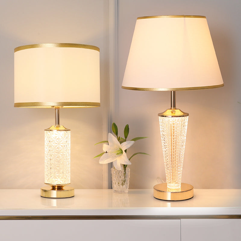 1-licht tafellicht eigentijdse gouden glazen tafellamp voor woonkamer