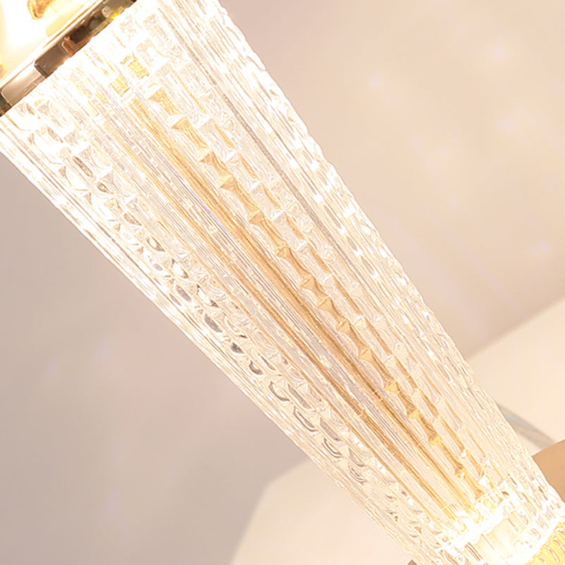 1-licht tafellicht eigentijdse gouden glazen tafellamp voor woonkamer