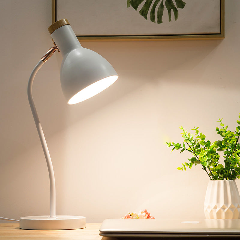 1 lampada da tavolo contemporanea leggera lampade da tavolo cono in metallo per camera da letto