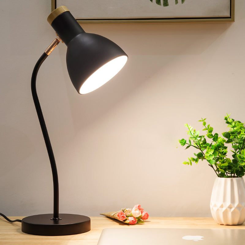 1 lampada da tavolo contemporanea leggera lampade da tavolo cono in metallo per camera da letto