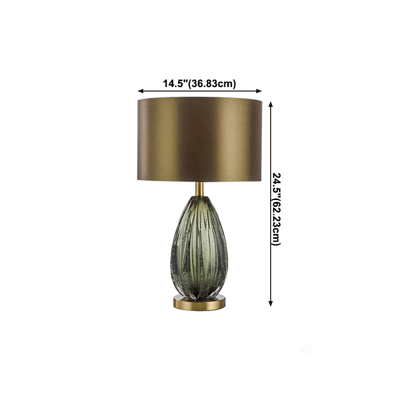Lampada da tavolo contemporanea a 1 luce Green Metal Table Light per soggiorno