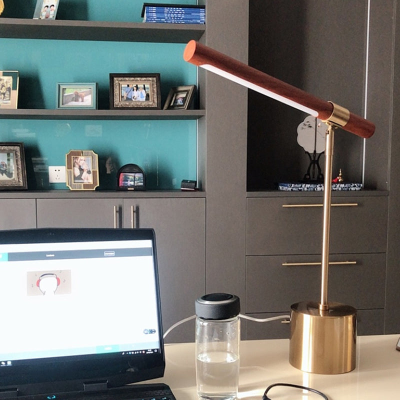 Lámpara de mesa lineal de estilo moderno lámpara de mesita de noche de 1 luces