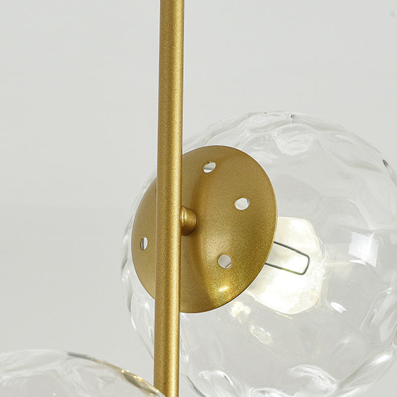 2 Lichte bolvormige tak Hangende lichten Moderne stijl Glazen hangende verlichting voor slaapkamer