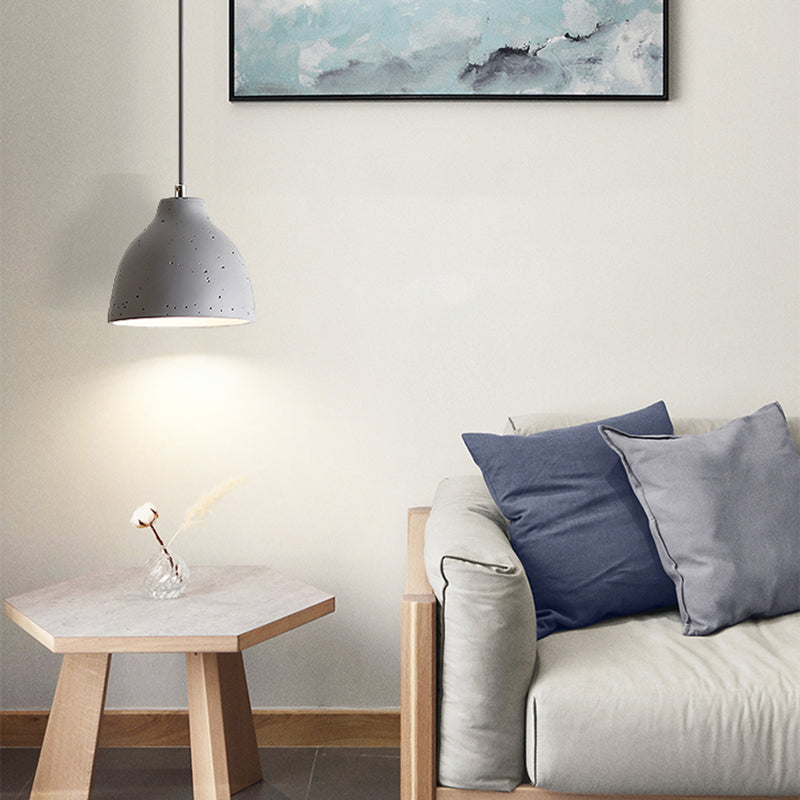 Moderne kreative Makkaron -Anhänger Hängende Lampe mit schmiedeeisernen Kuppel mit Harzschatten