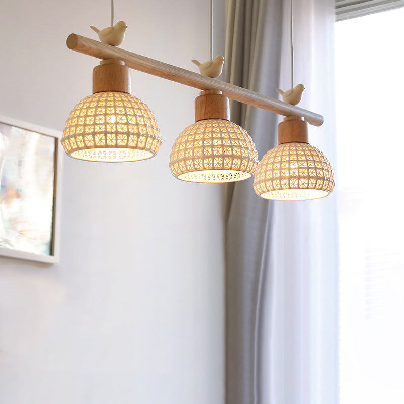 Ombre de bol de style moderne suspendu 3 pendentif léger pour salle à manger