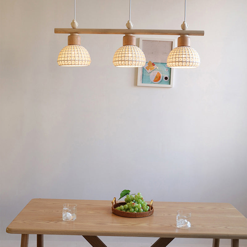 Ombre de bol de style moderne suspendu 3 pendentif léger pour salle à manger