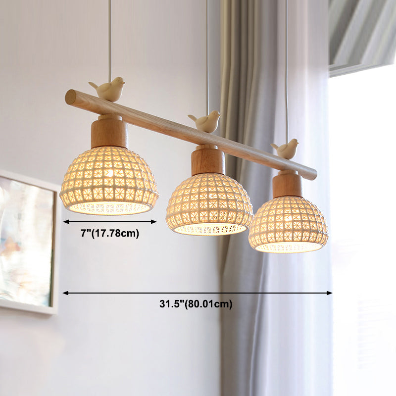 Ombre de bol de style moderne suspendu 3 pendentif léger pour salle à manger