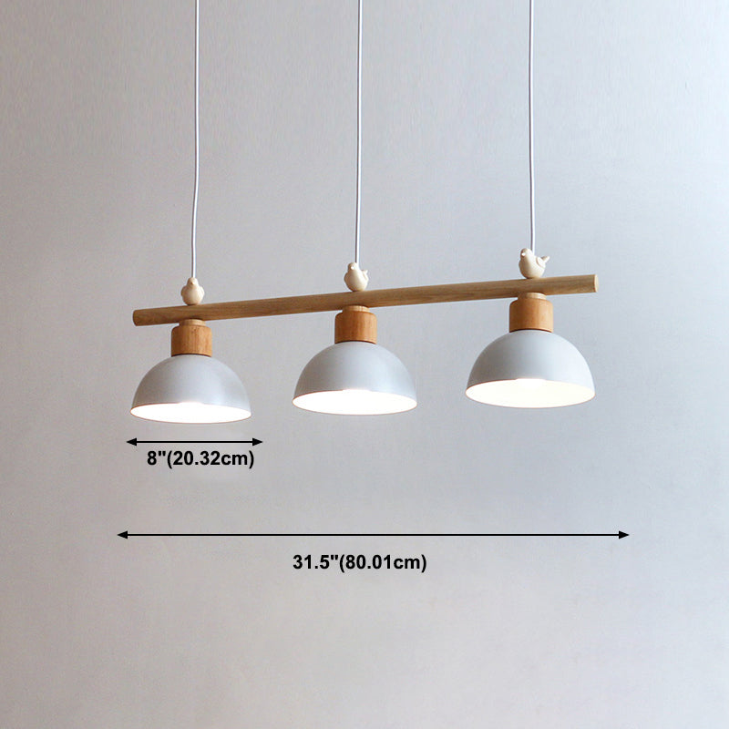 Ombre de bol de style moderne suspendu 3 pendentif léger pour salle à manger