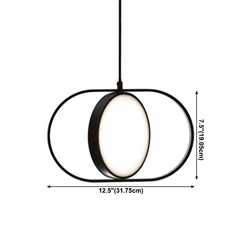 Metalen ovale tint hanglampen moderne stijl hangende montage armatuur voor slaapkamer