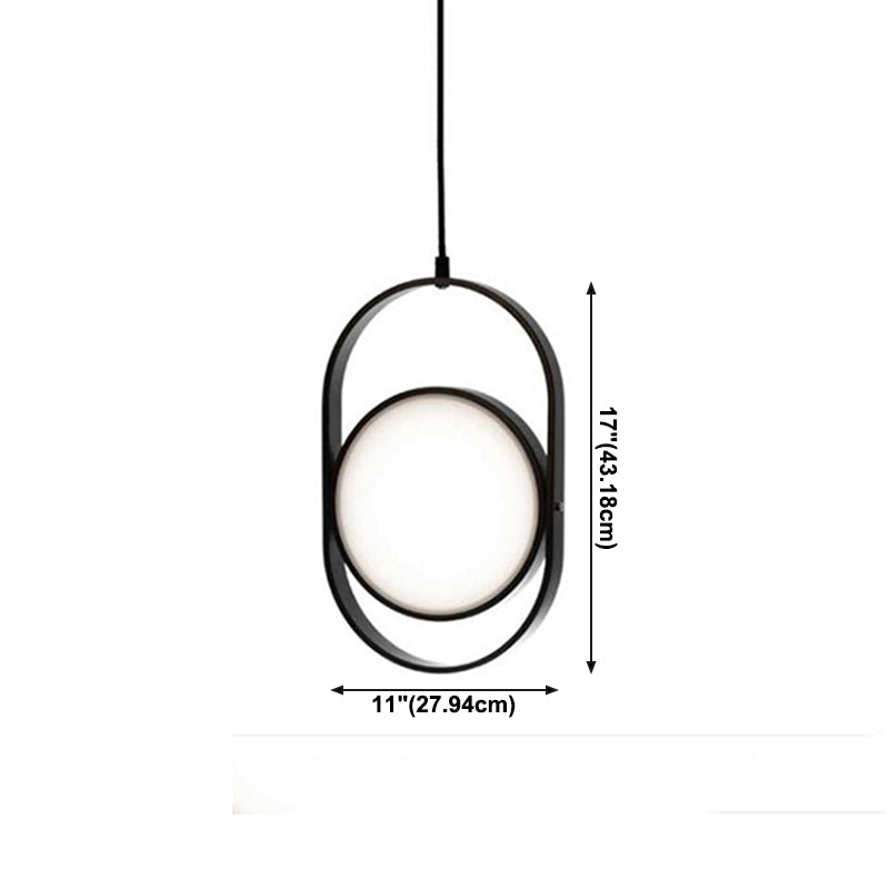 Metalen ovale tint hanglampen moderne stijl hangende montage armatuur voor slaapkamer