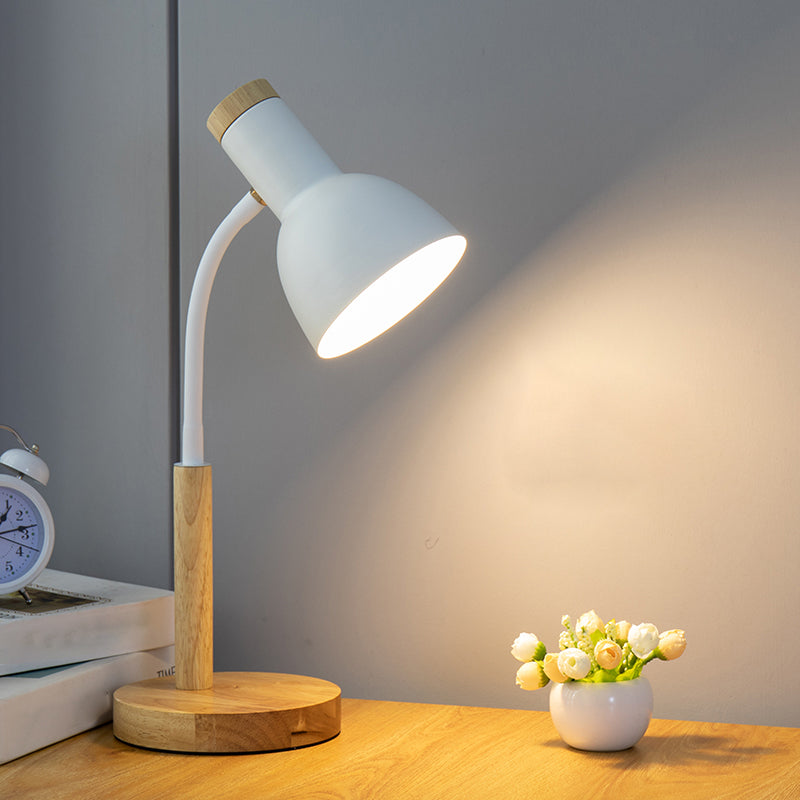 Lampada da tavolo a cono leggero regolabile 1 lampada da tavolo in metallo contemporaneo