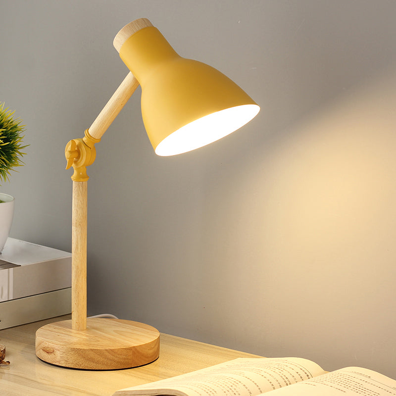 Lampada da tavolo a cono leggero regolabile 1 lampada da tavolo da notte moderna