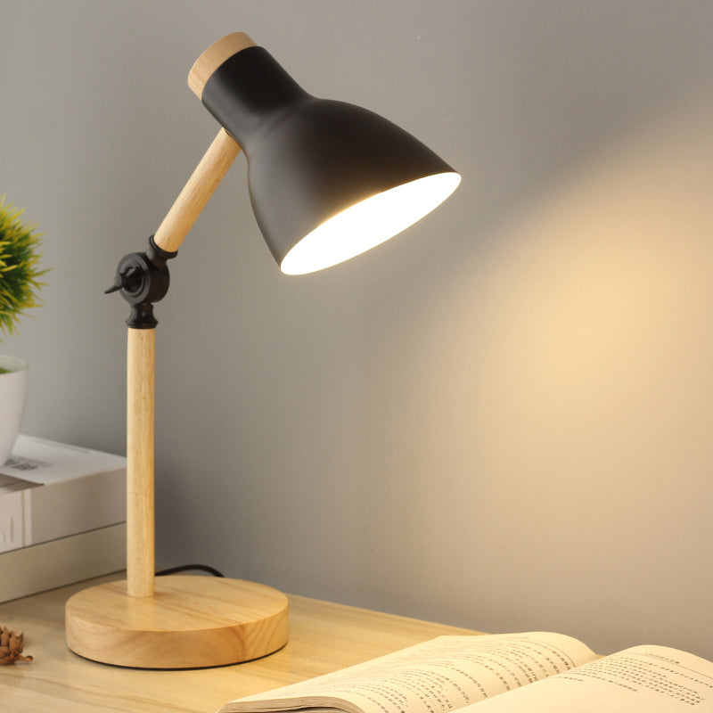 Lampada da tavolo a cono leggero regolabile 1 lampada da tavolo da notte moderna